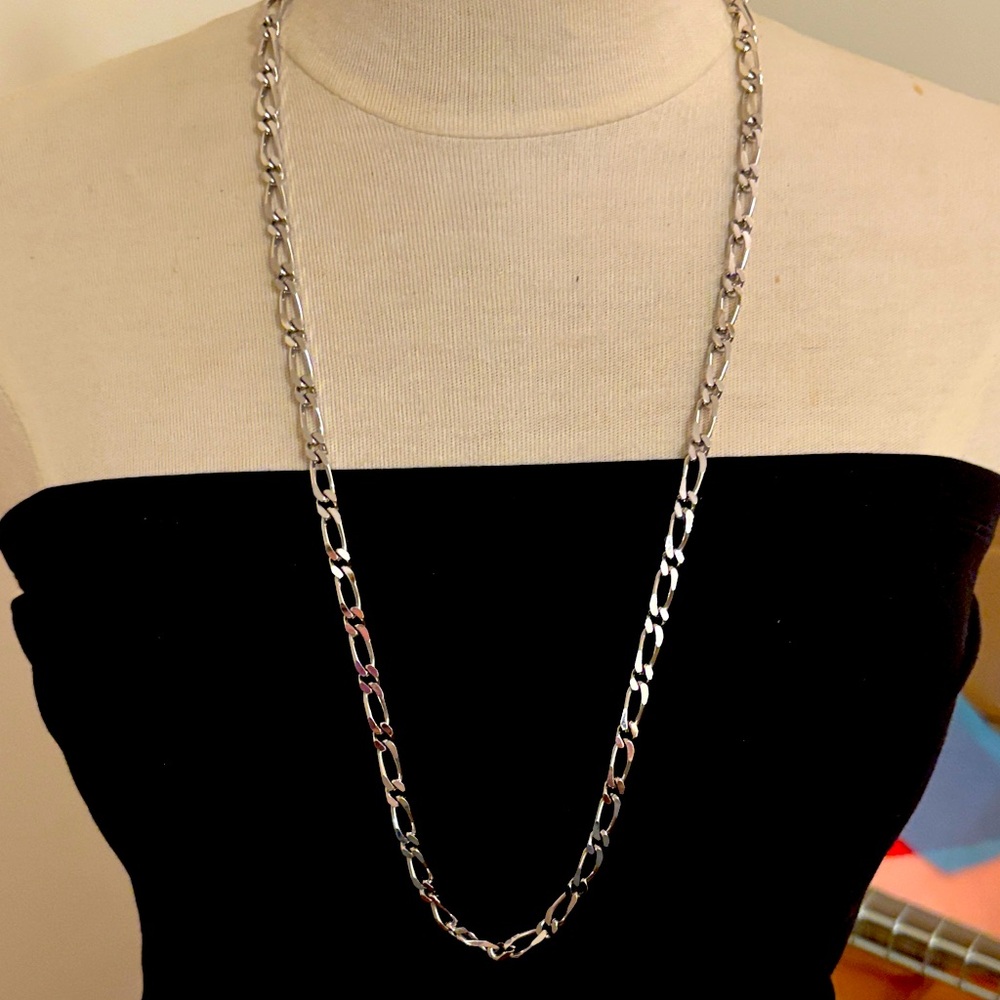 Vintage Monet, silver tone chain